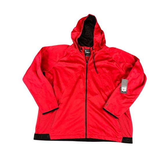 AND1 Men's 3XL Red Black Hoodie Full Zip Basketball Jacket NWT New With Tags - Picture 1 of 11